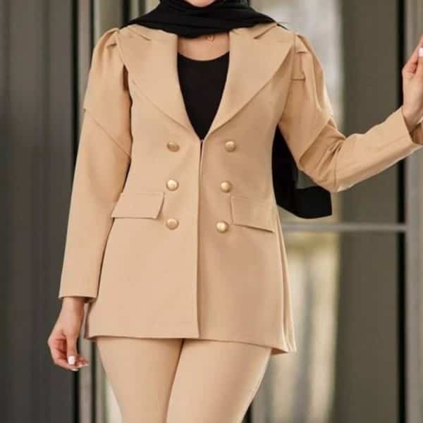 قیمت خرید کت و شلوار یقه انگلیسی زنانه  با فروش عمده